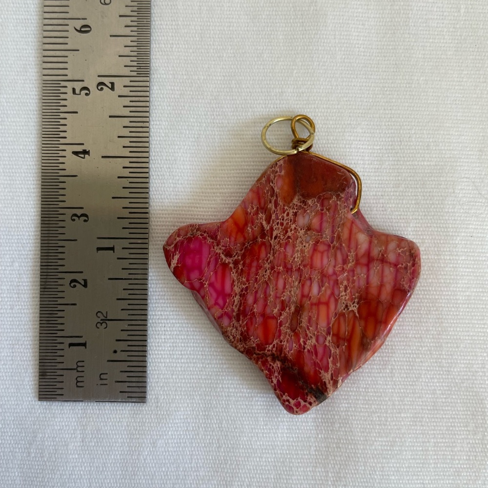Pink stone pendant